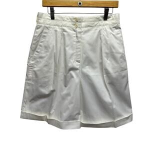 Escada Original Tag Pleated Women Bermuda Shorts High Waist EUC‎ Vintage 42/12